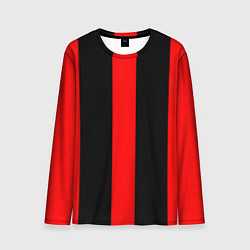 Лонгслив мужской Color black red lines, цвет: 3D-принт
