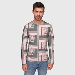 Лонгслив мужской Леопард в рамке, цвет: 3D-принт — фото 2