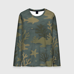Лонгслив мужской Подводный камуфляж из рыб, цвет: 3D-принт