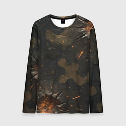 Мужской лонгслив Камуфляж со следами от пуль