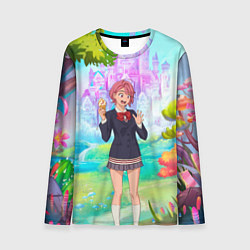 Лонгслив мужской Дандадан Сиратори Айра держит мороженое, цвет: 3D-принт