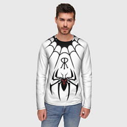 Лонгслив мужской Паук на белом - the web of Fate, цвет: 3D-принт — фото 2