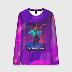 Лонгслив мужской XXXTentacion танцует в стиле 80х, цвет: 3D-принт