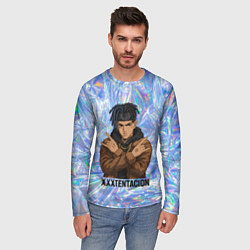 Лонгслив мужской XXXTentacion - скрещенные руки, цвет: 3D-принт — фото 2