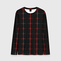 Мужской лонгслив Color black red crosses