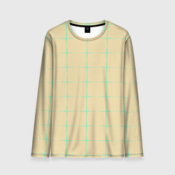 Лонгслив мужской Color beige green crosses, цвет: 3D-принт