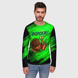 Лонгслив мужской Бешеная улитка с энергетиком - форсаж, цвет: 3D-принт — фото 2