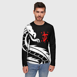 Лонгслив мужской Doom dragon steel, цвет: 3D-принт — фото 2