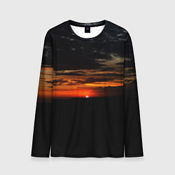 Лонгслив мужской Закат на плато, цвет: 3D-принт