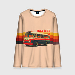 Лонгслив мужской ПАЗ 652 ретро автобус поп-арт, цвет: 3D-принт