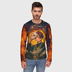 Лонгслив мужской Хаято Суо - Ветролом, цвет: 3D-принт — фото 2