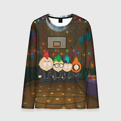 Мужской лонгслив Южный парк панки на школьной дискотеке