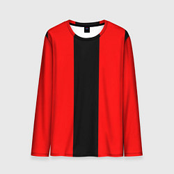 Лонгслив мужской Color red and black, цвет: 3D-принт