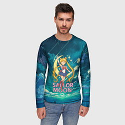 Лонгслив мужской Sailor Moon на фоне неба, цвет: 3D-принт — фото 2