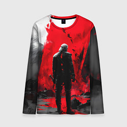 Лонгслив мужской Ведьмак готический стиль, цвет: 3D-принт