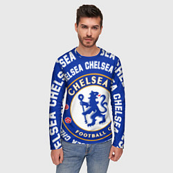 Лонгслив мужской Челси надписи по кругу и логотип, цвет: 3D-принт — фото 2