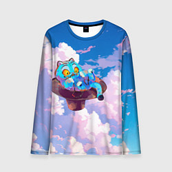 Лонгслив мужской Tiger Derpy in the clouds, цвет: 3D-принт