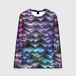 Лонгслив мужской Неоновый рельеф, цвет: 3D-принт