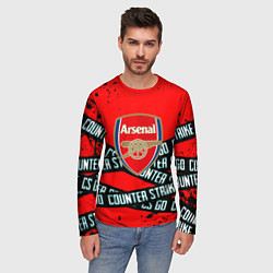 Лонгслив мужской Arsenal x counter strike game, цвет: 3D-принт — фото 2