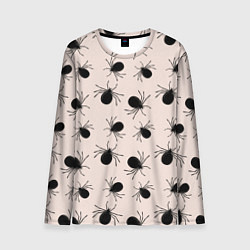 Мужской лонгслив Паттерн с черными жуками