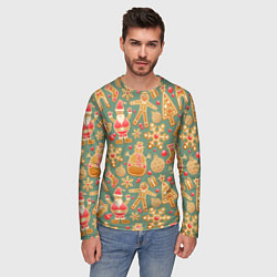 Лонгслив мужской Имбирные пряники, цвет: 3D-принт — фото 2