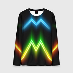 Мужской лонгслив Neon multicolored lines