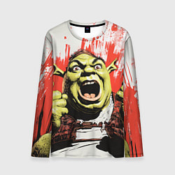 Лонгслив мужской Кричащий Шрек, цвет: 3D-принт