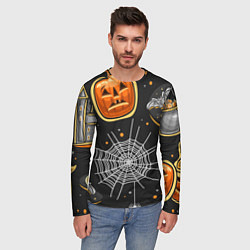 Лонгслив мужской Атмосфера хэллоуина, цвет: 3D-принт — фото 2