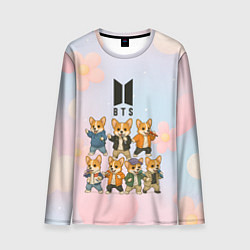 Лонгслив мужской Корги BTS, цвет: 3D-принт