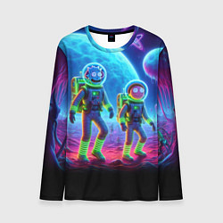 Лонгслив мужской Рик и Морти на сказочной неоновой планете, цвет: 3D-принт