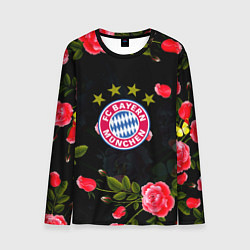 Лонгслив мужской Бавария Мюнхен розы, цвет: 3D-принт