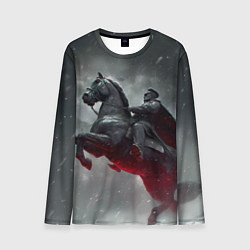 Лонгслив мужской Всадник в плаще на коне, цвет: 3D-принт
