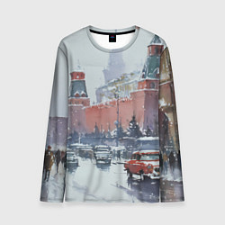 Лонгслив мужской Старинная Москва - новый год, цвет: 3D-принт