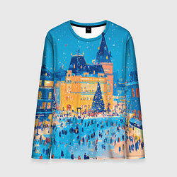 Лонгслив мужской Московские новогодние каникулы, цвет: 3D-принт