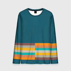 Мужской лонгслив Индиго и шумовой градиент заката с текстурой