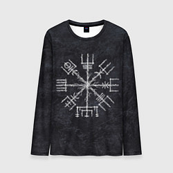 Лонгслив мужской Мистический компас рун вегвизир, цвет: 3D-принт