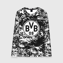 Мужской лонгслив Боруссиа белые краски