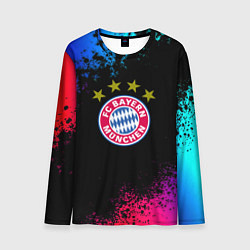 Мужской лонгслив Бавария Мюнхен краски неон градиент