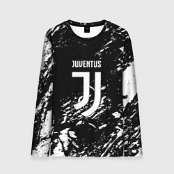 Мужской лонгслив Juventus белые штрихи красок