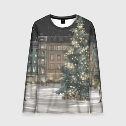 Лонгслив мужской Елка во дворе, цвет: 3D-принт
