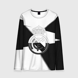 Мужской лонгслив Реал Мадрид геометрия полосы