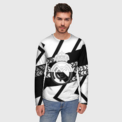 Лонгслив мужской Реал Мадрид краски полосы, цвет: 3D-принт — фото 2