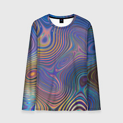 Лонгслив мужской Абстрактная рябь, цвет: 3D-принт