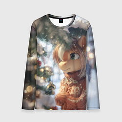 Мужской лонгслив Лошадка в свитере