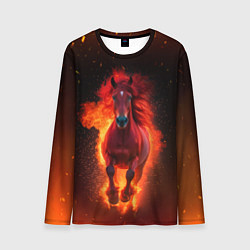 Мужской лонгслив Огонь а не лошадь
