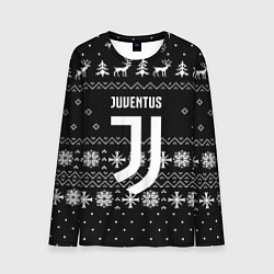 Мужской лонгслив Ювентус новый год текстура