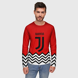 Лонгслив мужской Ювентус полосы спорт, цвет: 3D-принт — фото 2