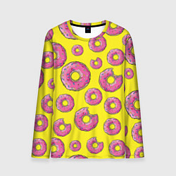 Лонгслив мужской Пончики Гомера, цвет: 3D-принт