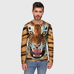 Лонгслив мужской Взгляд тигра, цвет: 3D-принт — фото 2