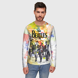 Лонгслив мужской The Beatles: Colour Spray, цвет: 3D-принт — фото 2